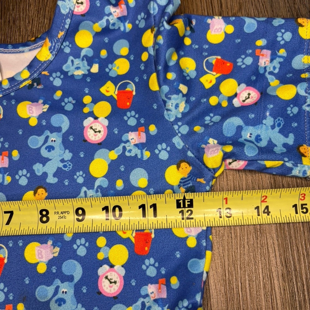 Blues Clues‎ Dress Girls 6 - 7 Blue Short Sleeve Josh All Over Print T Shirt - Picture 7 of 10